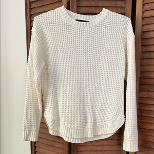Classic Waffle Knit Off-White Sweater